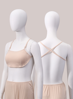 莫代尔无背管上衣一件后肩带交叉胸罩包裹胸部薄夏季吊带胸罩