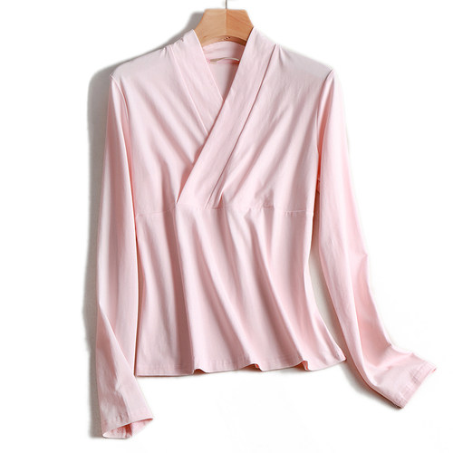 人字交领上衣改良汉服小衫长袖