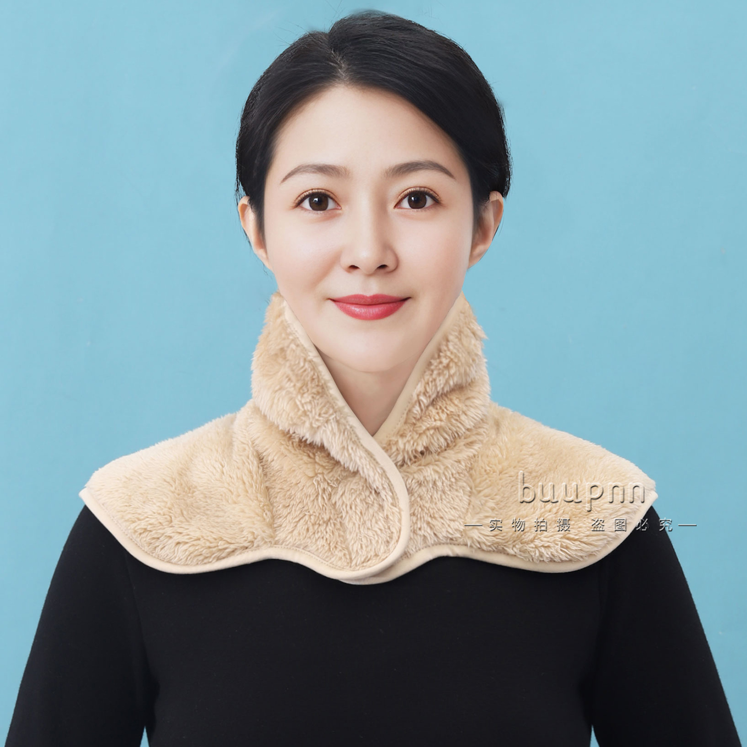 珊瑚绒女士护颈假领子