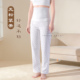 女纯棉 居家护腰长裤 无松紧高腰护肚裤 成人不勒肚子睡裤