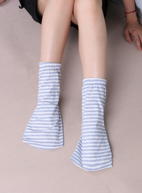 睡眠袜女空调房保暖晚上睡觉穿的袜子男睡袜薄宽松儿童睡眠脚套棉