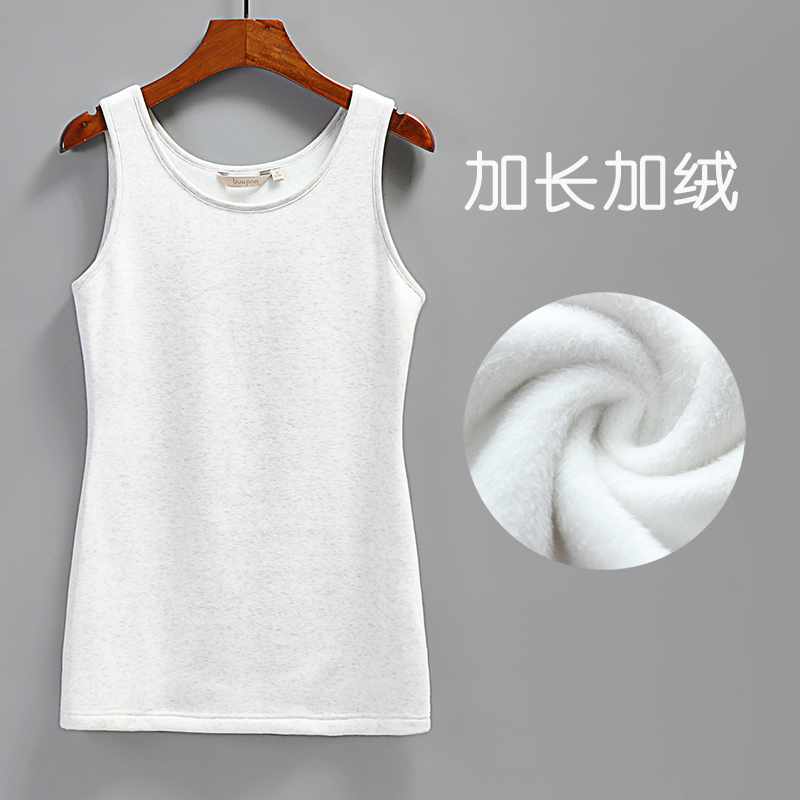 中长款女士秋冬加绒保暖背心