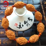 Венван оливковая ядерная резьба Kowloon Opera Bead Браслет с рельеф