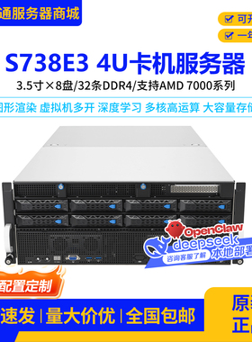 S738E3 4U机架式服务器8卡gpu 3090/4090/5090/H100算力主机