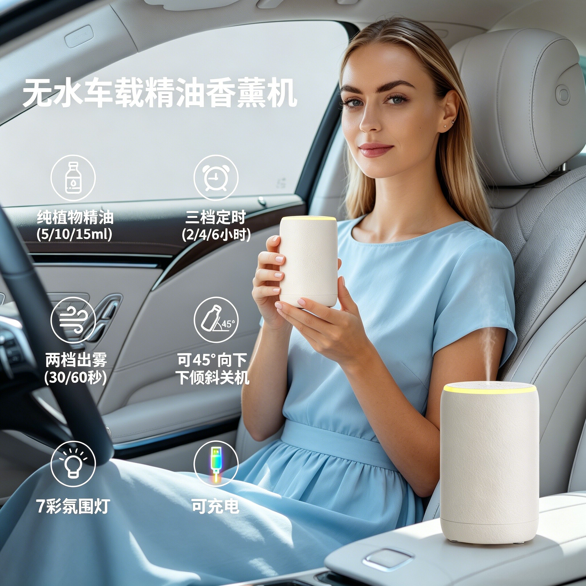车载USB静音自动扩香香薰机