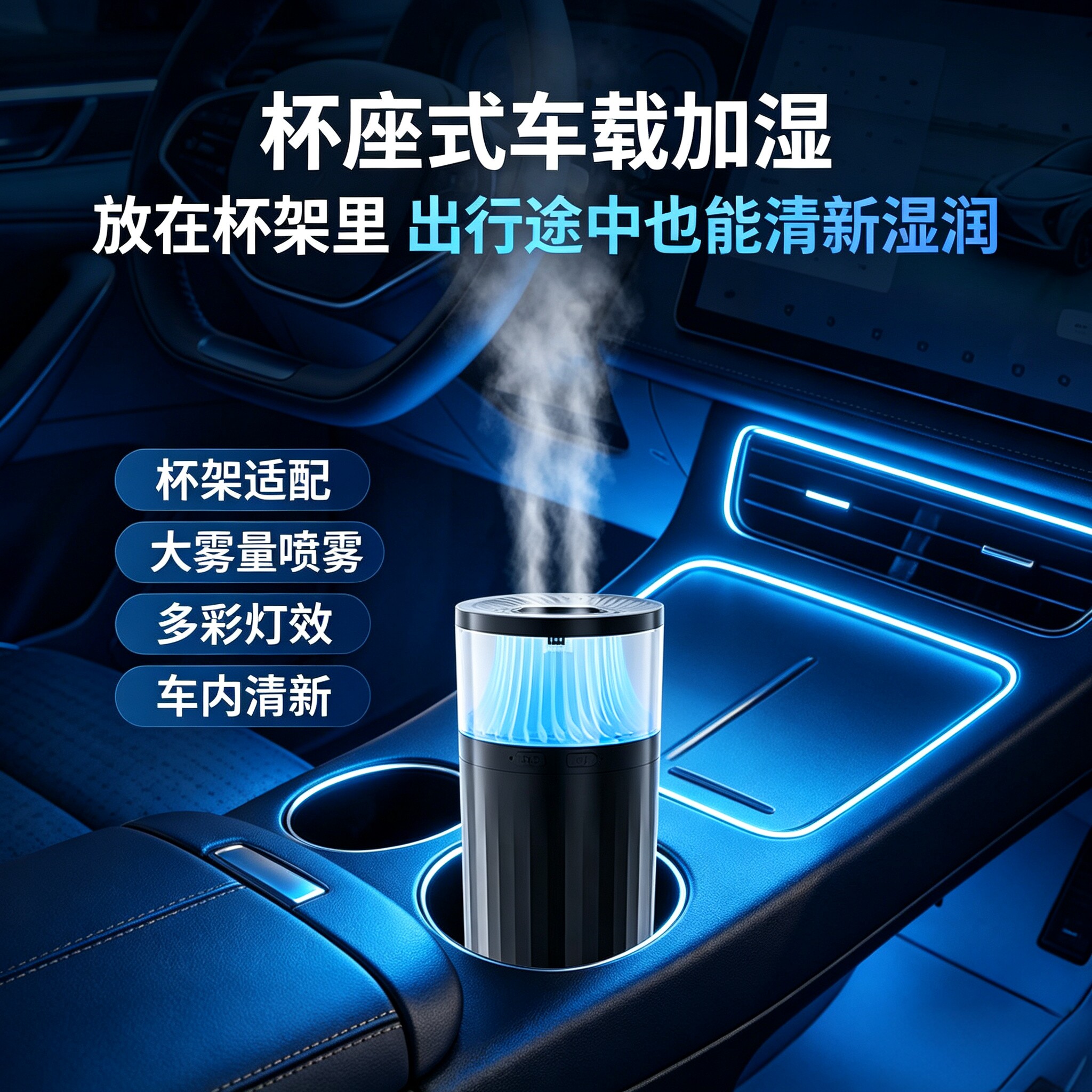 车载USB按键香薰加湿器
