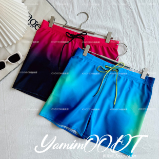 男士 泡温泉平角游泳装 游泳裤 渐变宽松度假防尴尬泳裤 备 夏季 新款
