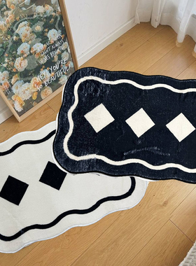 卡通爱心仿羊绒地毯卫生间地垫浴室吸水地垫厕所垫踩脚耐脏速干