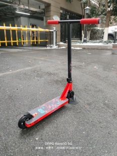 澳洲858品牌儿童专业滑板车宽板极限动作刷街竞技车特技车代步,