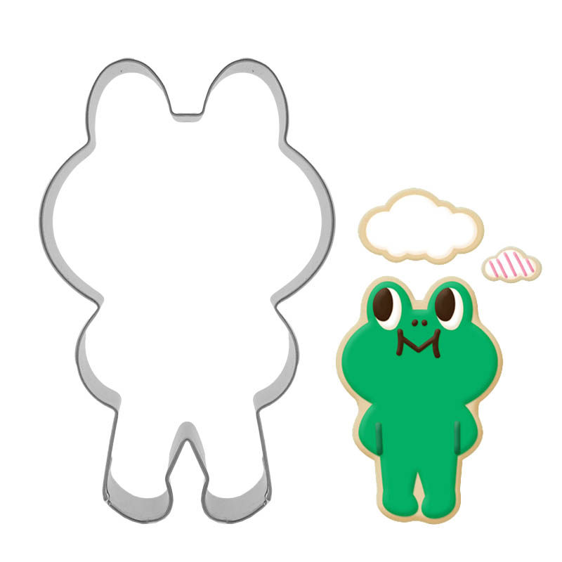 韩国卡通青蛙人形饼干模具宝宝辅食手工制作包子馒头亲子家用套装