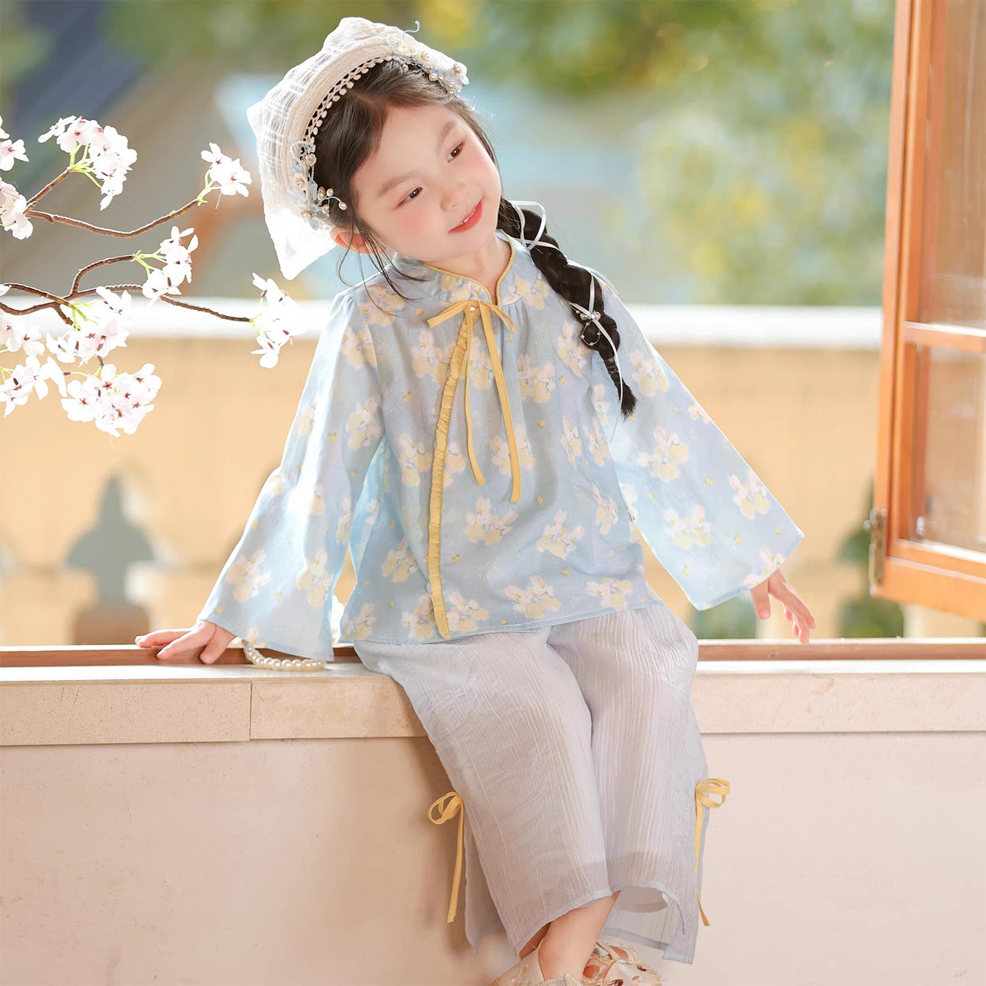 汉服女童2026新款儿童古风新中式超仙唐装女孩复古民国风高级演出图片