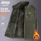 秋冬季 JEEP SPIRIT抓绒马甲男士 加绒加厚背心中年摇粒绒马夹外套