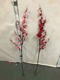 仿真腊梅花枝单枝家居室内客厅落地装 新品 饰插花假花干枝树枝花卉