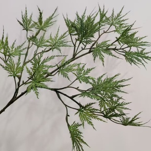 单支羽毛枫造景树枝仿真枫叶 秋色系枫树叶子 塑料枝叶红枫叶