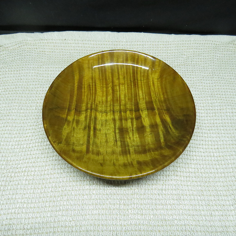 黄金樟金丝楠木碗圆形盘糖果盘子