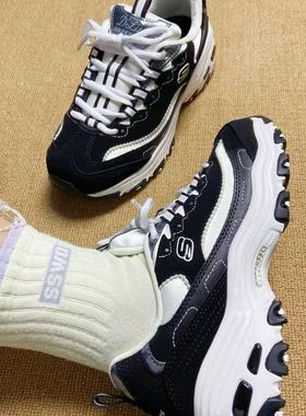 狐狸体育 Skechers斯凯奇D'Lites 1.0黑白熊猫老爹鞋66666179-BKW