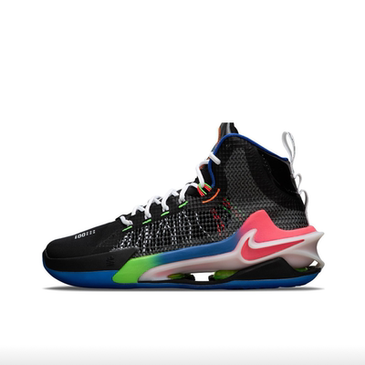 耐克Nike黑蓝粉实战篮球鞋