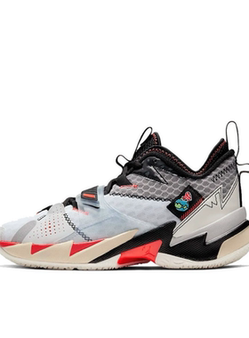 狐狸体育 耐克Nike Why Not Zer0.3 白黑红实战篮球鞋 CD3002-101