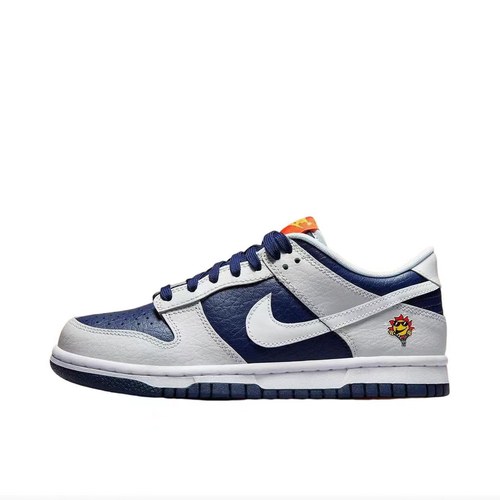 耐克Nike白蓝橙耐磨运动休闲板鞋