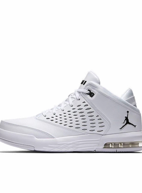 狐狸体育 耐克Nike Flight Origin 4 白黑色百搭篮球鞋921196-100