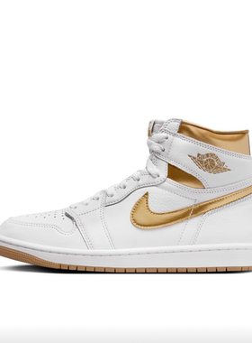 狐狸体育 耐克Nike Air Jordan 1 OG 白黄色复古篮球鞋FD2596-107