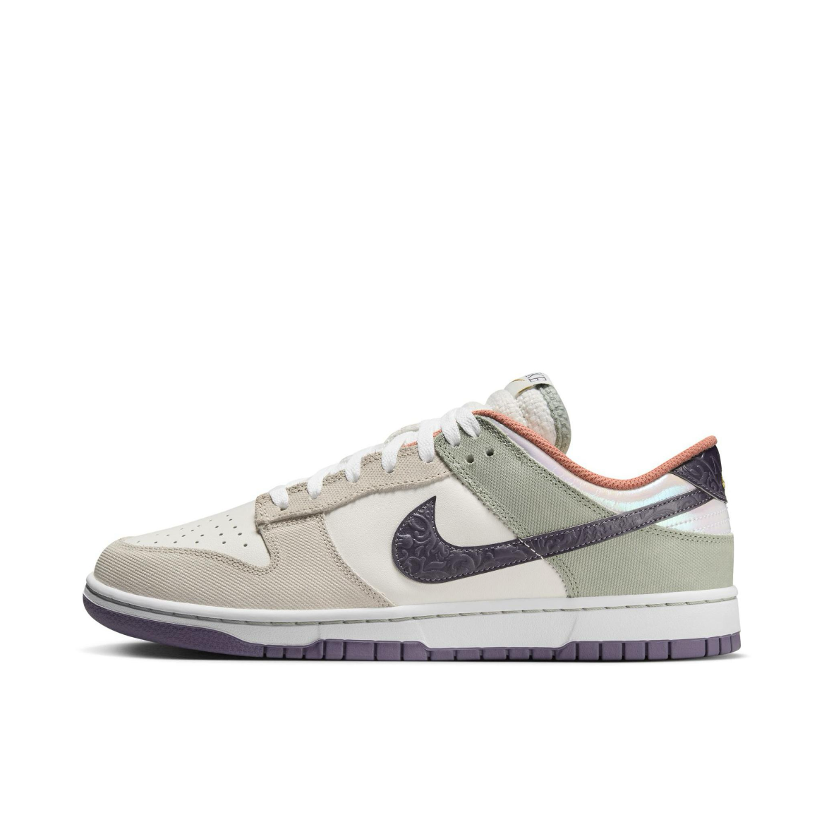 狐狸体育 耐克Nike Dunk 白绿紫防滑耐磨运动轻便板鞋 HV5750-133