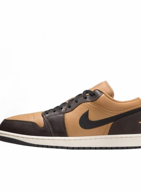 狐狸体育 耐克Nike Air Jordan 1 棕色潮流百搭篮球鞋 HQ3603-201