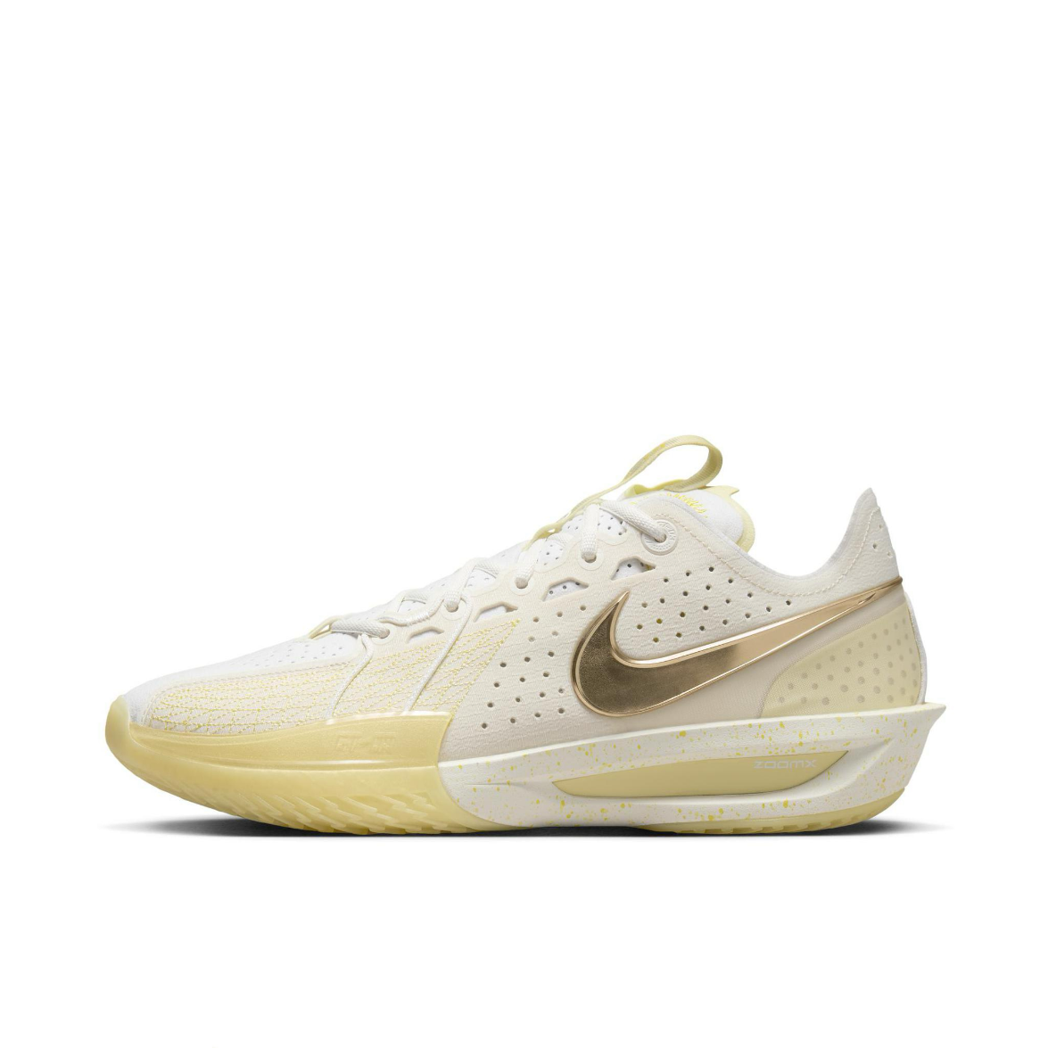 耐克Nike黄色缓震舒适低帮篮球鞋