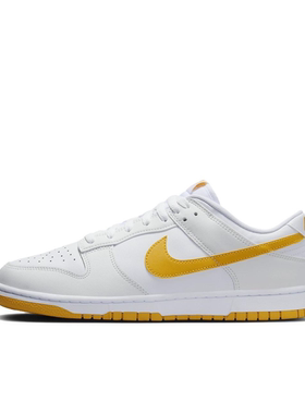 狐狸体育 耐克Nike Dunk Low 白黄色轻便运动低帮板鞋 DV0831-110