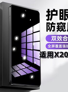 适用vivoX200s钢化膜V2454A防蓝光防窥膜手机膜步步高X200S黑边护眼膜防偷窥看5G全屏防摔防爆高清保护隐私