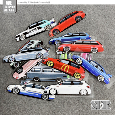 个性低趴防水反光车型改装贴