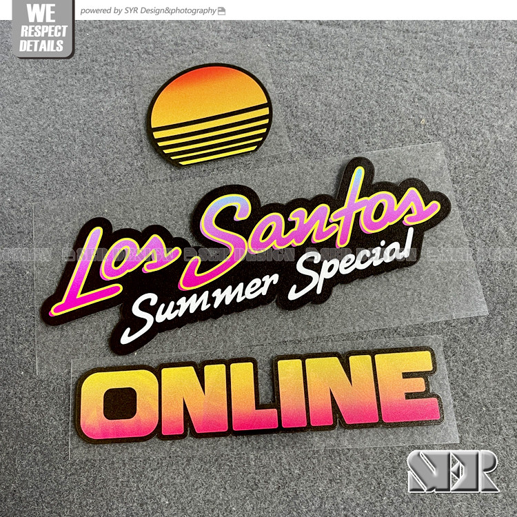 个性防水反光贴纸车贴gtauto洛圣都ls洛杉矶夏日风情游戏贴纸拉花