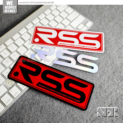 汽车个性改装RSS绞牙避震改装装饰贴反光防水划痕遮盖