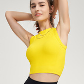 多巴胺女固定胸垫外穿运动背心高强度防震收副乳美背外穿百搭长款