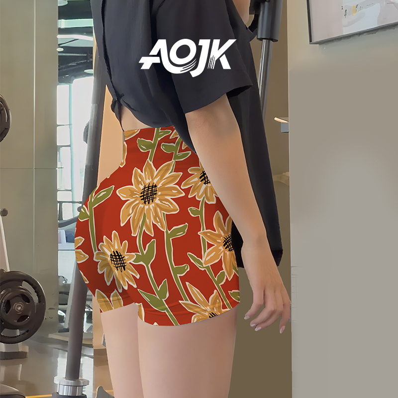 2025新款瑜伽裤运动健身短裤高腰提臀透气跑步短裤紧身性感提臀裤