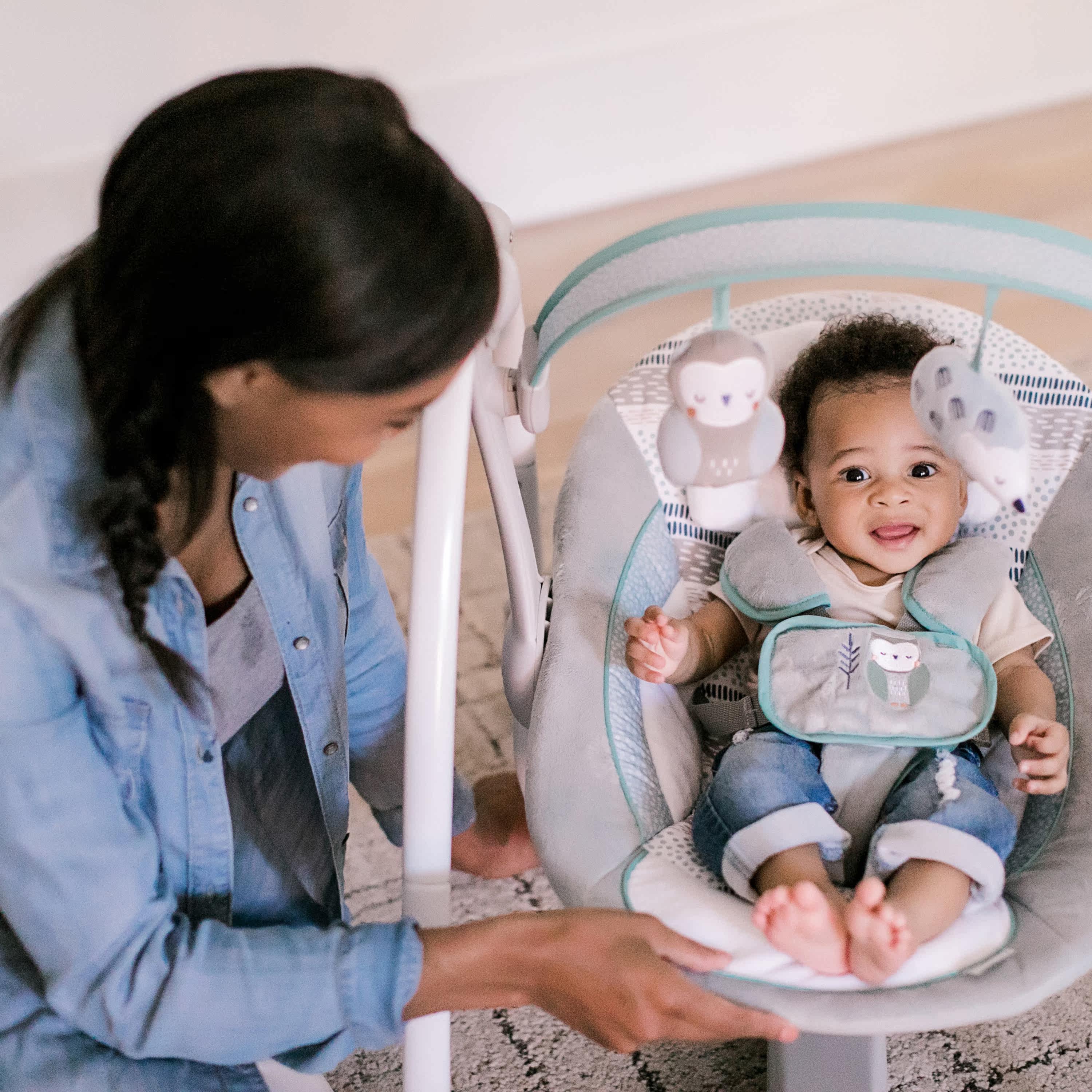 U.S.A Ingenuity baby Electric Rocking chair deck chair Appease Sleep Artifact Newborn Cradle bedin the Diapers/Care/Feeding/Push lathe , Crib/Crib/Cradle/Chair , Rocking  category - from Buy2taobao.com to provide professional Taobao agent buy service