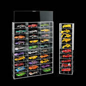 亚克力1：64玩具车模展示架透明模型收纳架多美卡收纳盒小汽车盒