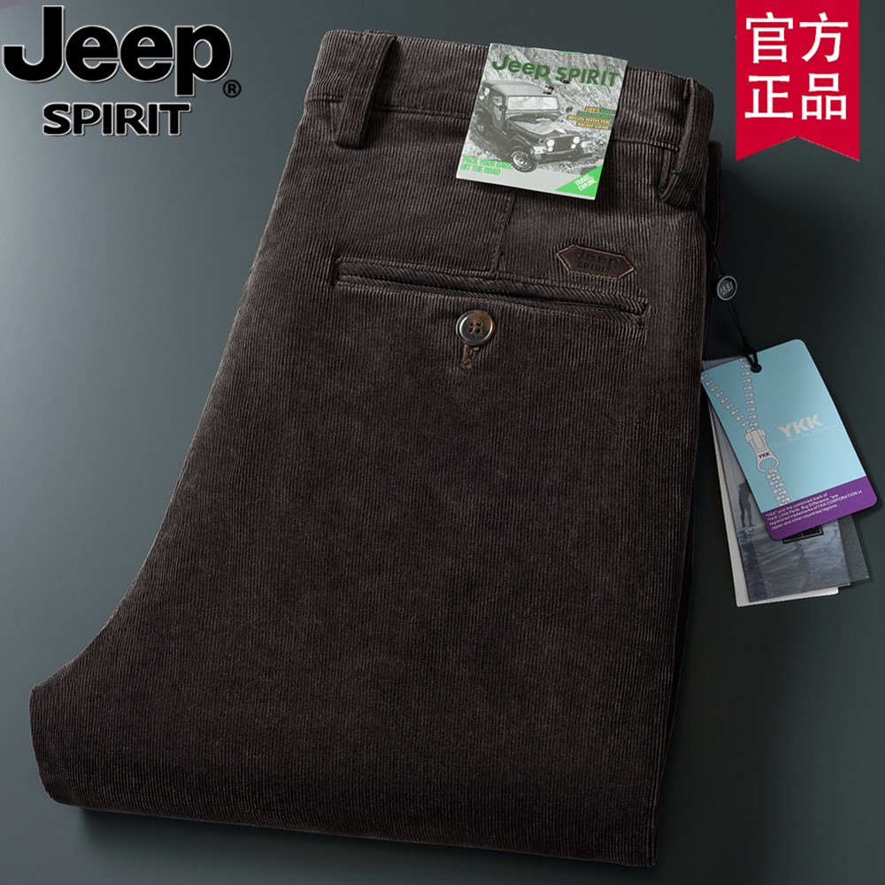 jeep官方正品秋冬新款男士灯芯绒