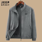 爸爸装 吉普JEEP纯棉外套男春秋款 中老年人男装 70岁休闲运动薄夹克