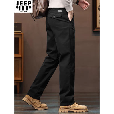 吉普男士休闲裤男装2025新款纯棉