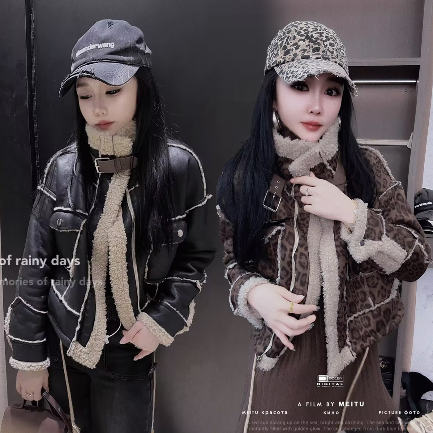 新款时尚百搭短款羊羔毛外套女秋冬仿皮毛一体上衣加厚保暖机车服