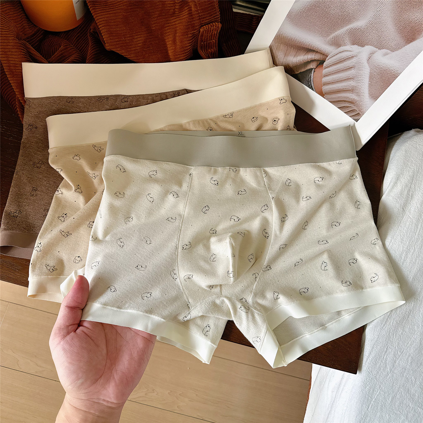 棉花糖般柔软细腻，男士平角内裤