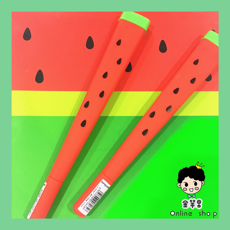 languo蓝果可爱西瓜软胶造型中性笔0.5mm