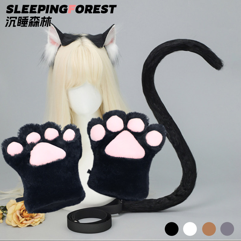 猫耳朵发箍可爱日系毛绒头饰猫爪领结兽耳兽尾猫尾cos猫咪儿童女,模玩/动漫/周边/娃圈三坑/桌游,COSPLAY配件/道具/人偶服,淘宝优惠券,粉丝福利购,淘宝优惠卷
