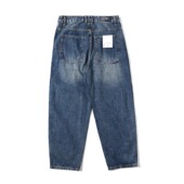 日系潮牌牛仔裤 牛仔长裤 男春秋季 D65宽松直筒复古水洗多口袋工装