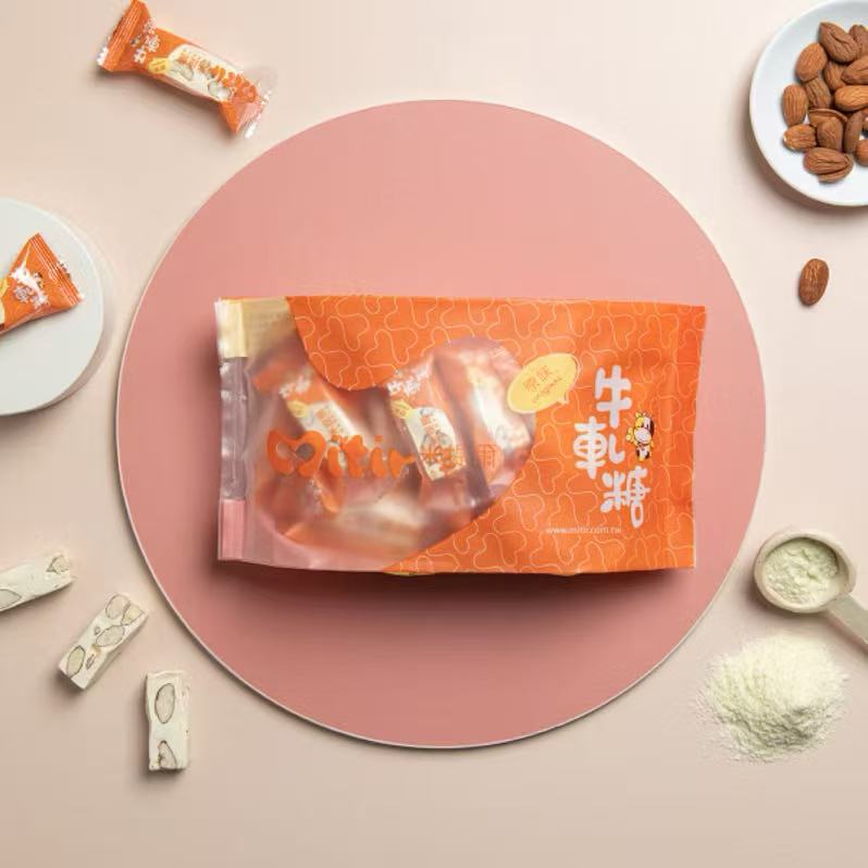 中国台湾零食糖果米提尔牛轧糖原味杏仁手工牛轧糖牛奶糖300g
