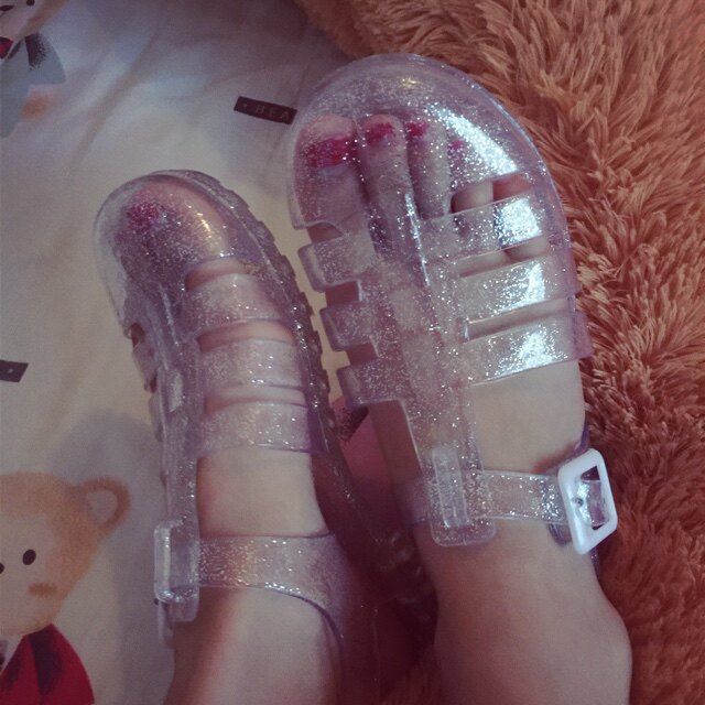 夏新款复古透明水晶juju中跟塑料凉鞋T型罗马凉鞋果冻鞋沙滩鞋女|ruв категории Женская обувь, сандалии - от Buy2taobao.com для оказания профессиональной услуги покупки агента Taobao