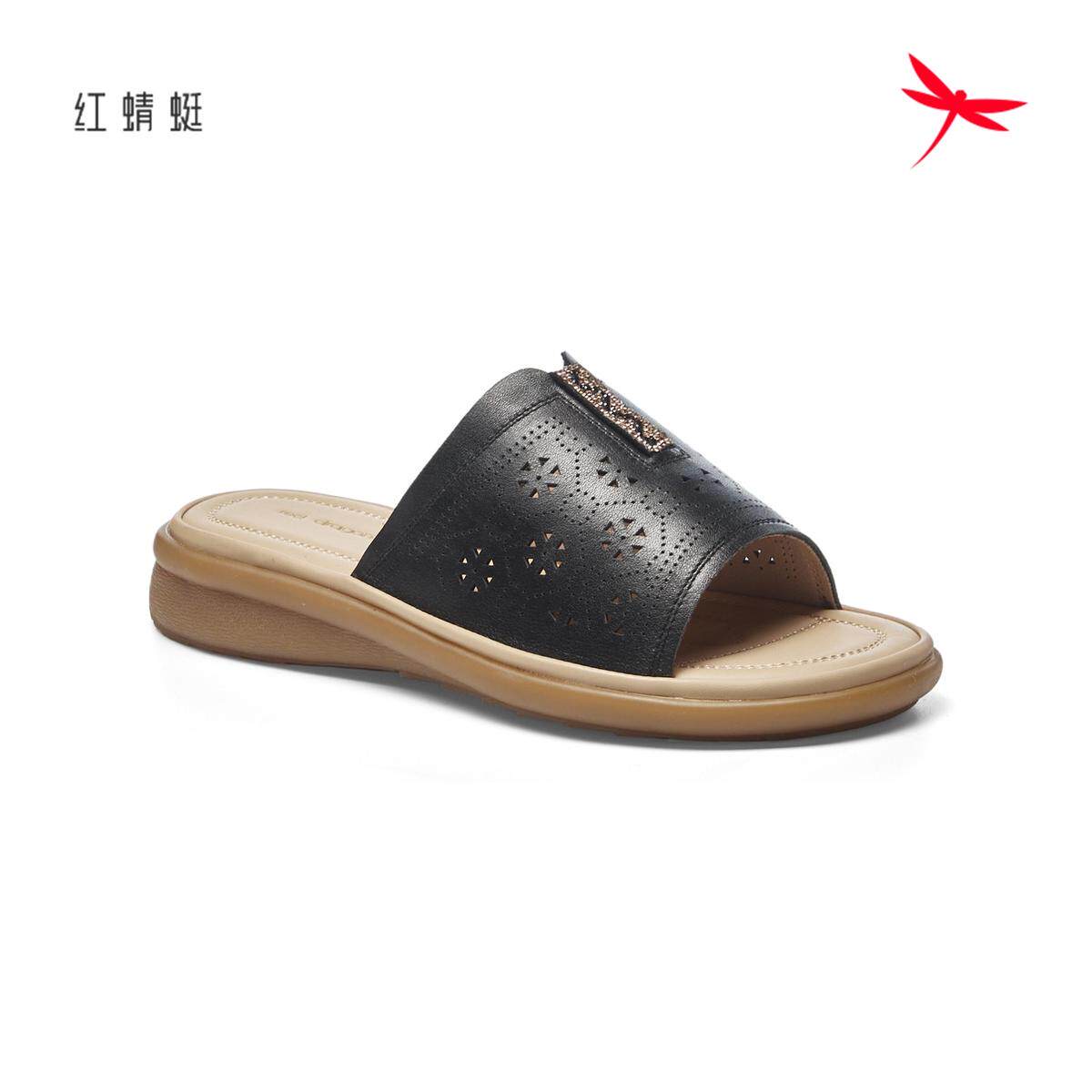 红蜻蜓正品商场同款女拖鞋一字拖