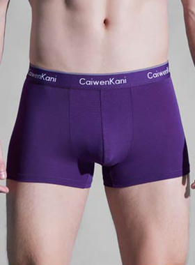 男士内裤紫色男生本命年纯棉大红色四角平角短裤头属兔年结婚礼物