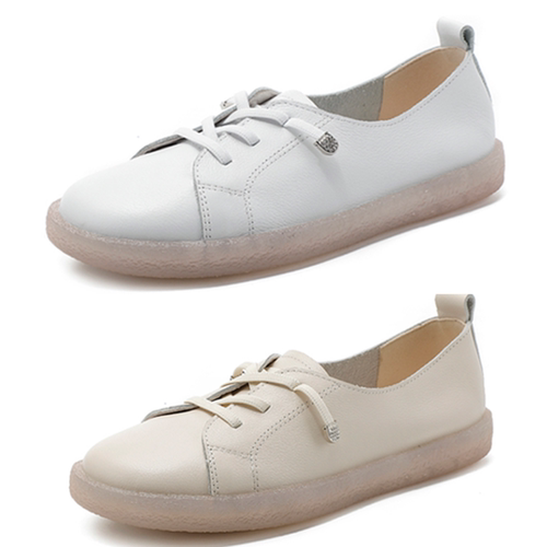 新款女鞋单鞋圆头平底休闲鞋